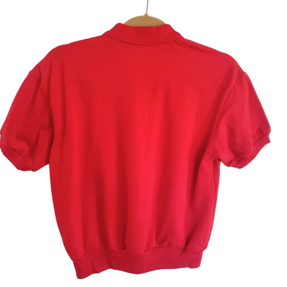 NWT Everlane‎ Organic Cotton Knit Polo Womens Size XS Red Banded Hem & Sleeves. - Picture 6 of 8